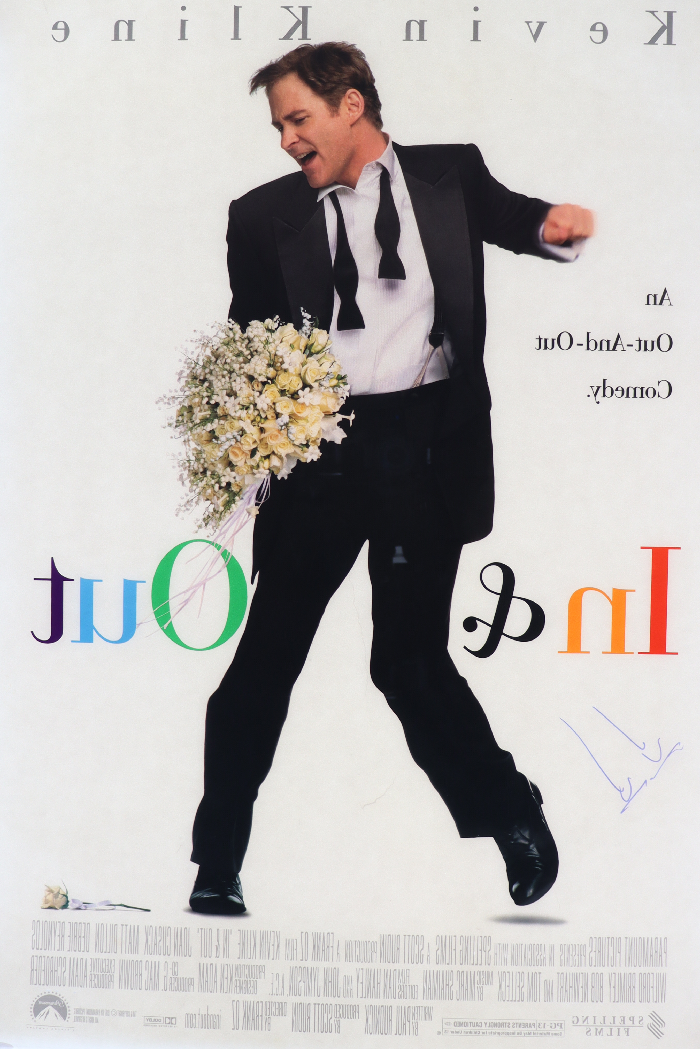 Kevin Kline Signed "In & Out" Full-Size Movie Poster (ACOA) at PristineAuction.com Kevin Kline Signed "In & Out" Full-Size Movie Poster (ACOA) at PristineAuction.com