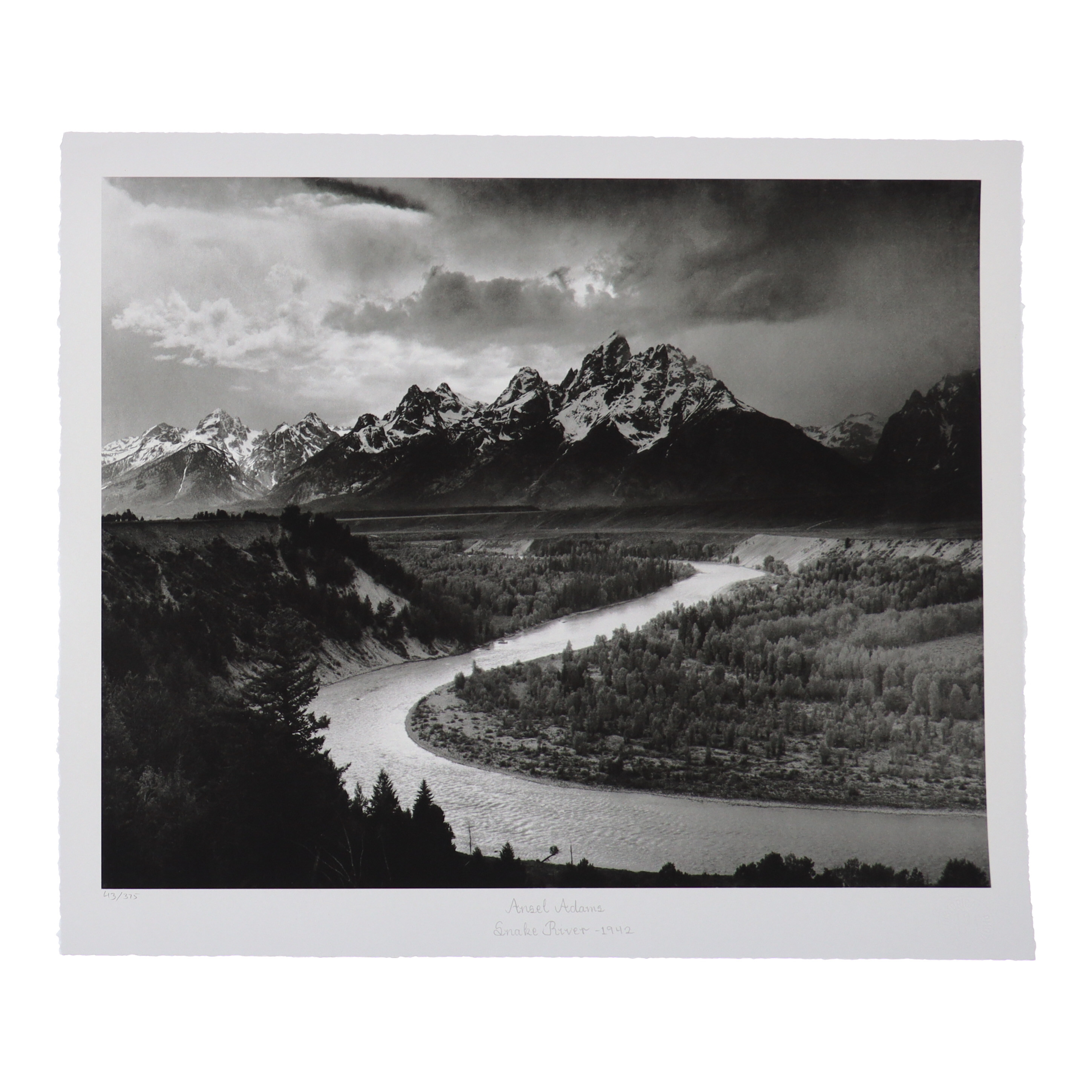 Historical Photo Archive - “Ansel Adams Snake River ” Limited Edition 18.25x22 Fine Art Giclee on Paper #43/375 at PristineAuction.com Historical Photo Archive - “Ansel Adams Snake River ” Limited Edition 18.25x22 Fine Art Giclee on Paper #43/375 at PristineAuction.com
