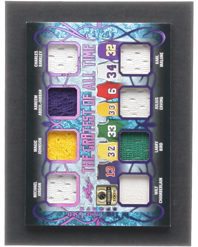 Michael Jordan / Wilt Chamberlain / Magic Johnson / Larry Bird / Kareem Abdul-Jabbar / Julius Erving / Charles Barkley / Karl Malone 2019 ITG Used Sports The Gr8est of All Time Memorabilia Purple Spectrum #TGT13 #3/20 at PristineAuction.com Michael Jordan / Wilt Chamberlain / Magic Johnson / Larry Bird / Kareem Abdul-Jabbar / Julius Erving / Charles Barkley / Karl Malone 2019 ITG Used Sports The Gr8est of All Time Memorabilia Purple Spectrum #TGT13 #3/20 at PristineAuction.com