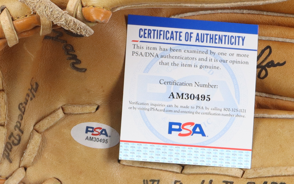 Nolan Ryan Signed Rawlings Nolan Ryan Model Baseball Glove Inscribed "108.5 M.P.H. Fastball" with Display Case (PSA) at PristineAuction.com Nolan Ryan Signed Rawlings Nolan Ryan Model Baseball Glove Inscribed "108.5 M.P.H. Fastball" with Display Case (PSA) at PristineAuction.com