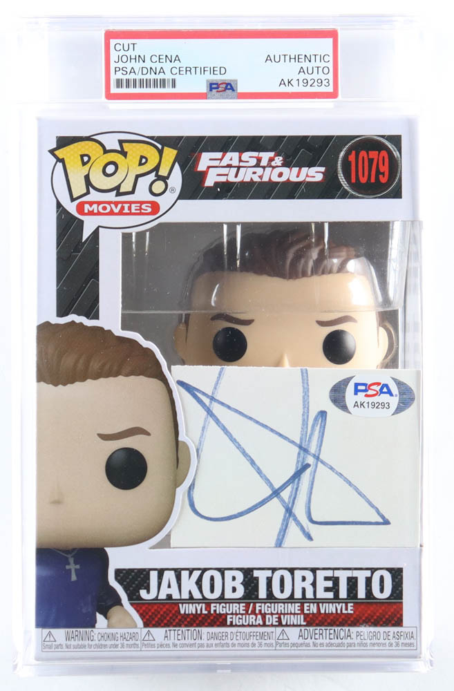 John Cena Signed Cut with Fast & Furious #1079 "Jakob Toretto" Funko Pop! Vinyl Figure (PSA) at PristineAuction.com John Cena Signed Cut with Fast & Furious #1079 "Jakob Toretto" Funko Pop! Vinyl Figure (PSA) at PristineAuction.com