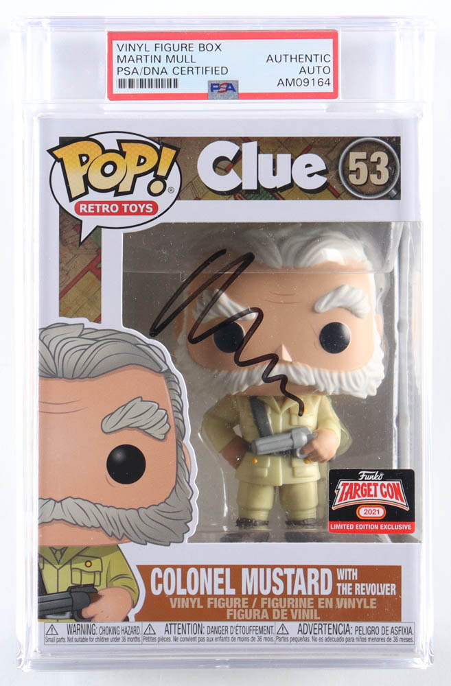 Martin Mull Signed "Clue" #53 Colonel Mustard with The Revolver Funko Pop! Vinyl Figure (PSA) at PristineAuction.com Martin Mull Signed "Clue" #53 Colonel Mustard with The Revolver Funko Pop! Vinyl Figure (PSA) at PristineAuction.com