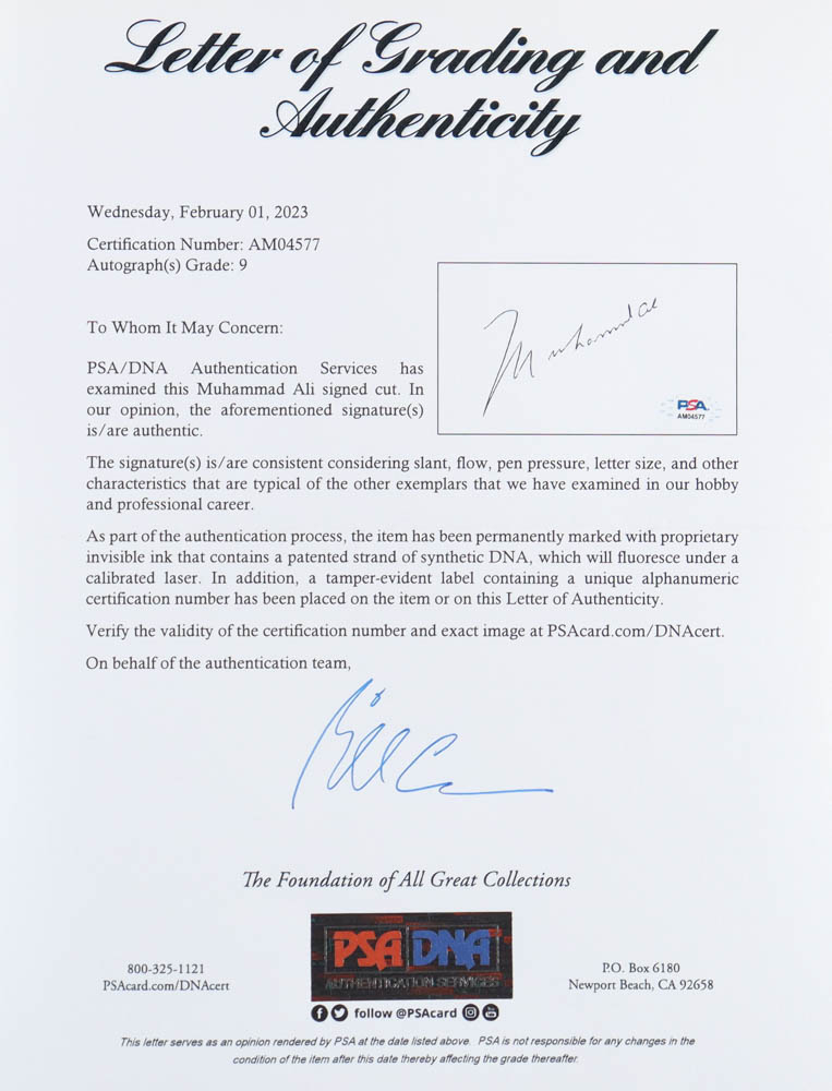 Muhammad Ali Signed Custom Framed Cut Display (PSA) | Pristine Auction