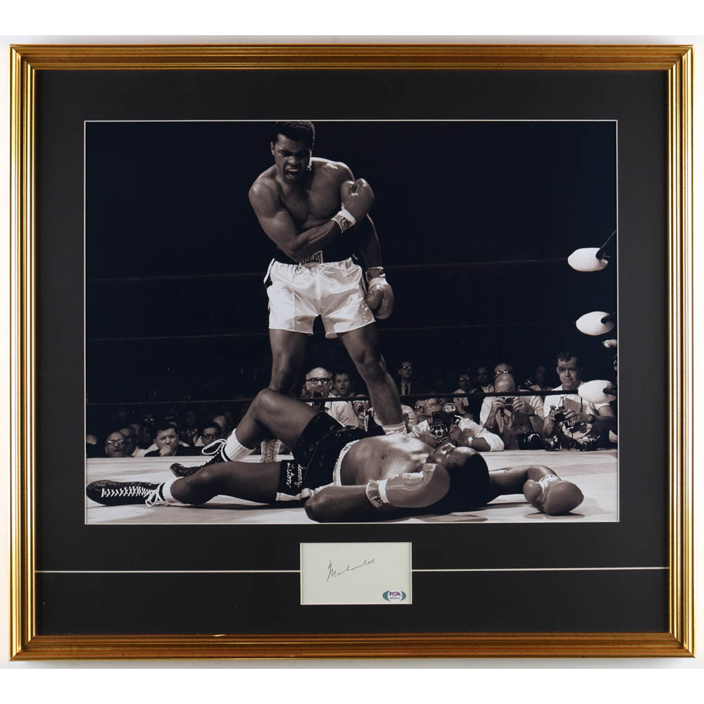 Ali Custom Muhammad Ali Signed Custom Framed Cut Display (PSA) | Pristine Auction