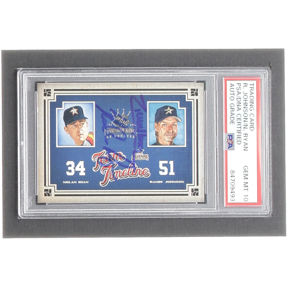 Nolan Ryan / Randy Johnson Signed 2005 Diamond Kings Team Timeline # ...