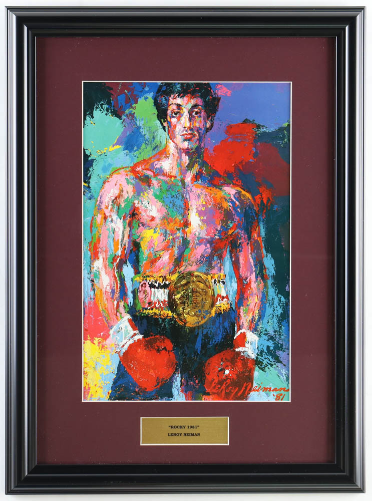 LeRoy Neiman "Rocky!" Custom Framed Print Display at PristineAuction.com LeRoy Neiman "Rocky!" Custom Framed Print Display at PristineAuction.com