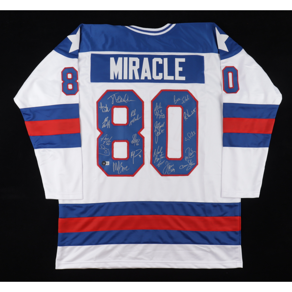 USA 1980 Miracle Performance Baseball Jersey Blue