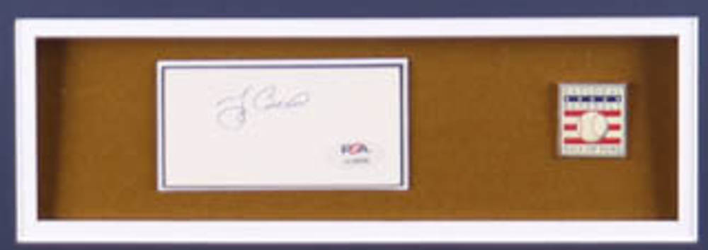 Yogi Berra Signed Yankees Custom Framed Cut Display with Vintage Hall of Fame Pin (PSA) at PristineAuction.com Yogi Berra Signed Yankees Custom Framed Cut Display with Vintage Hall of Fame Pin (PSA) at PristineAuction.com