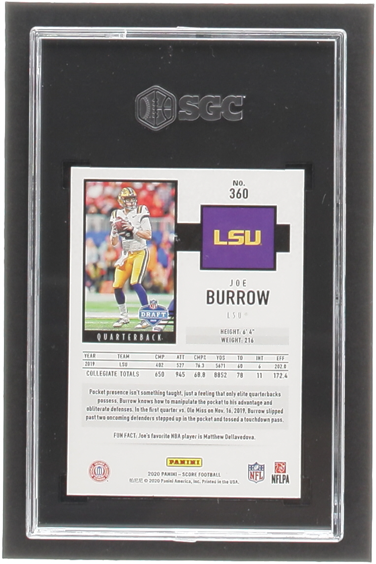 Joe Burrow 2020 Score #360 RC (SGC 9.5) at PristineAuction.com Joe Burrow 2020 Score #360 RC (SGC 9.5) at PristineAuction.com