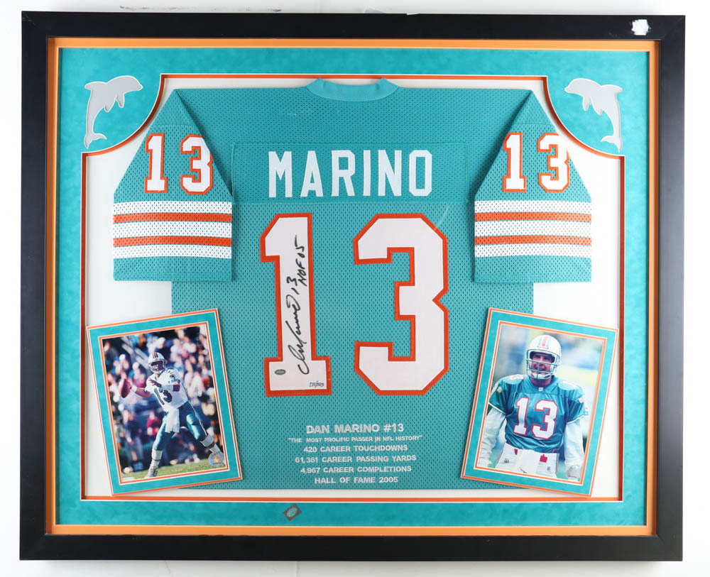 Dan Marino Signed Custom Framed LE Jersey Display (Mounted Memories) at PristineAuction.com Dan Marino Signed Custom Framed LE Jersey Display (Mounted Memories) at PristineAuction.com