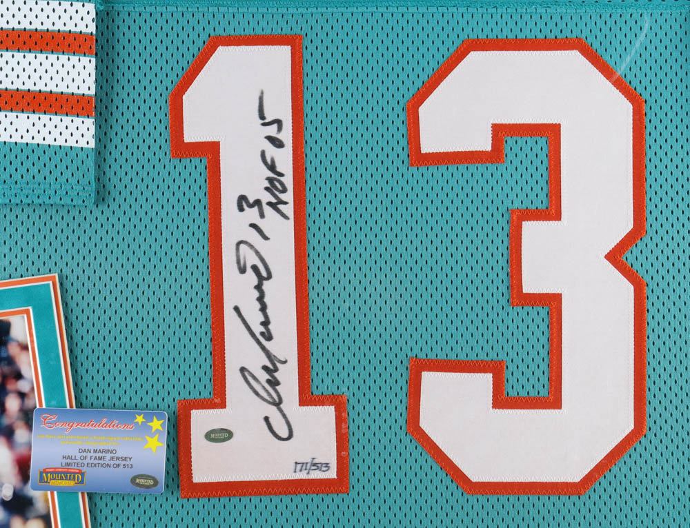 Dan Marino Signed Custom Framed LE Jersey Display (Mounted Memories) at PristineAuction.com Dan Marino Signed Custom Framed LE Jersey Display (Mounted Memories) at PristineAuction.com