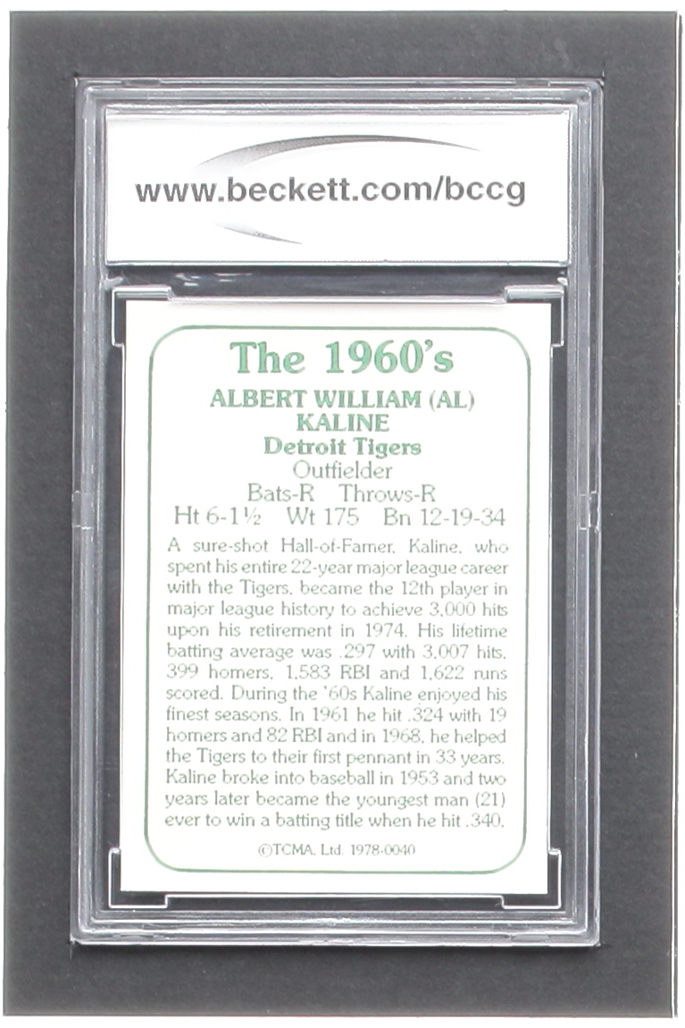 Al Kaline 1978 TCMA 60'S I #40 (BCCG 10) at PristineAuction.com Al Kaline 1978 TCMA 60'S I #40 (BCCG 10) at PristineAuction.com