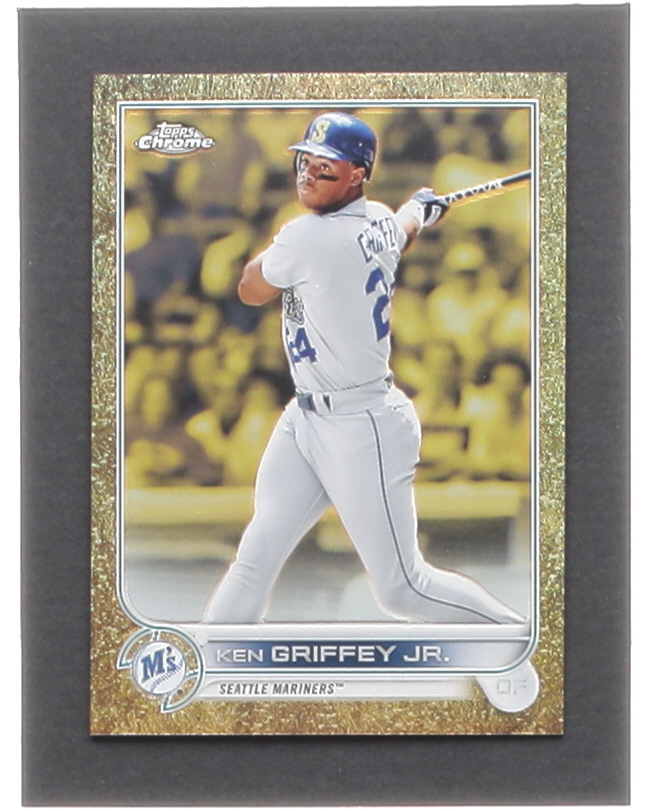 Ken Griffey Jr. 2022 Topps Chrome Gilded Collection Gold Etch Refractors #9 #21/99 at PristineAuction.com Ken Griffey Jr. 2022 Topps Chrome Gilded Collection Gold Etch Refractors #9 #21/99 at PristineAuction.com