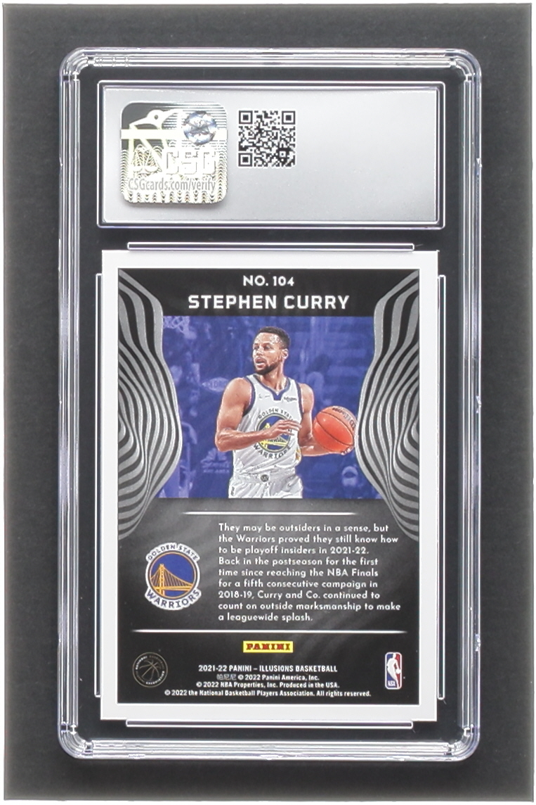 Stephen Curry 2021-22 Panini Illusions #104 (CSG 10) at PristineAuction.com Stephen Curry 2021-22 Panini Illusions #104 (CSG 10) at PristineAuction.com