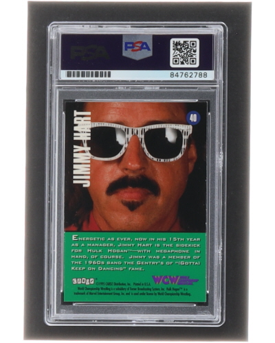 Jimmy Hart Signed 1995 CARDZ WCW Main Event #40 (PSA) at PristineAuction.com Jimmy Hart Signed 1995 CARDZ WCW Main Event #40 (PSA) at PristineAuction.com