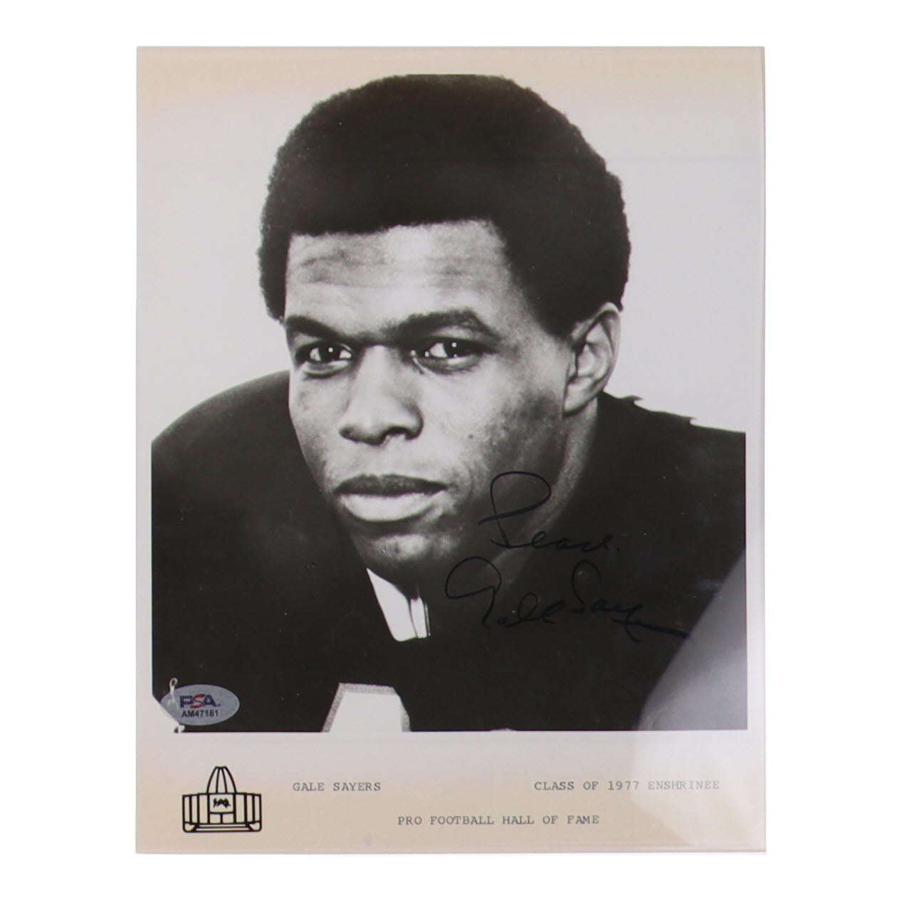 Garry Sayers Gale Sayers Signed Bears 8x10 Photo Inscribed