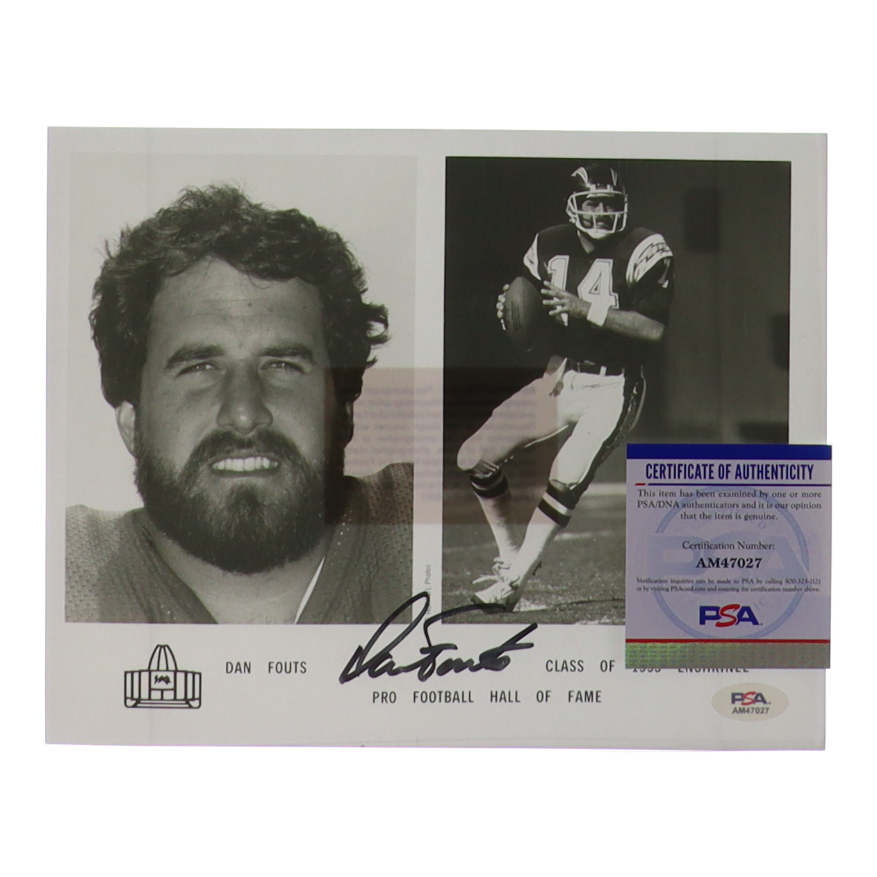 Dan Fouts Signed Chargers 8x10 Photo (PSA) at PristineAuction.com Dan Fouts Signed Chargers 8x10 Photo (PSA) at PristineAuction.com