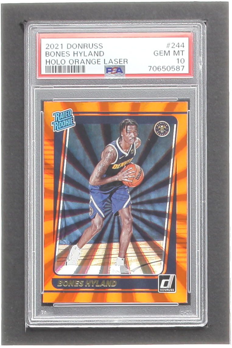 Bones Hyland 2021-22 Donruss Holo Orange Laser #244 RR RC (PSA 10