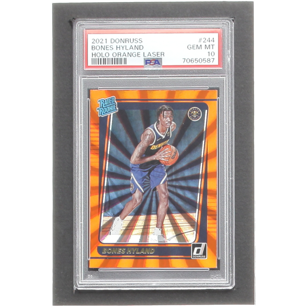 Bones Hyland 2021-22 Donruss Holo Orange Laser #244 RR RC (PSA 10