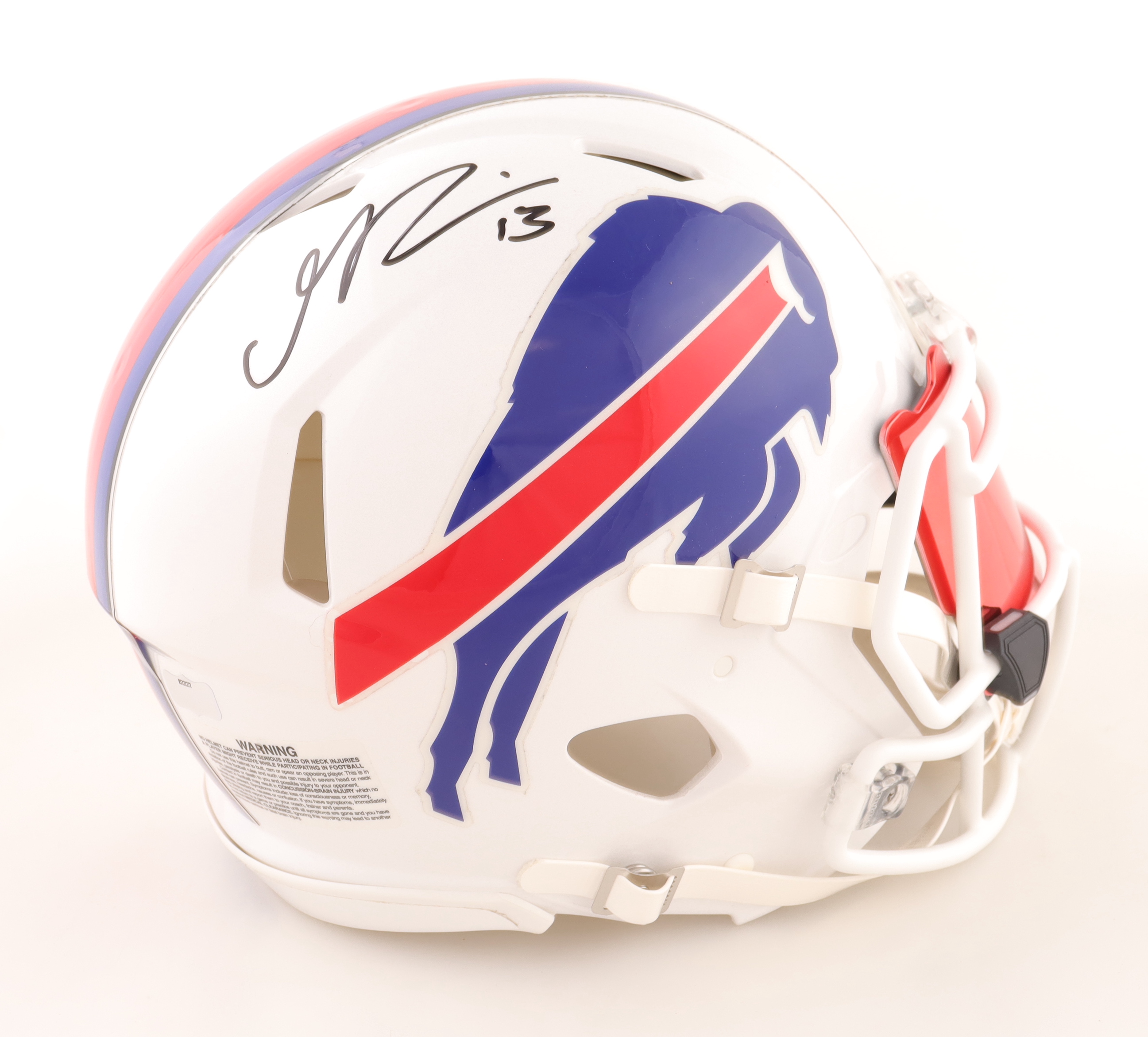 Gabe Davis Signed Bills Full-Size Authentic On-Field Speed Helmet With Visor (Radtke) at PristineAuction.com Gabe Davis Signed Bills Full-Size Authentic On-Field Speed Helmet With Visor (Radtke) at PristineAuction.com