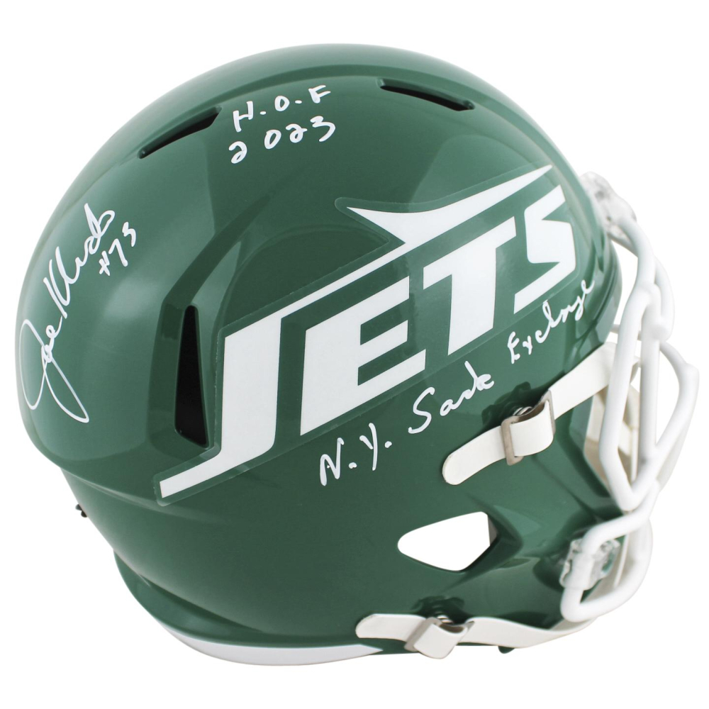 Joe Klecko Signed Jets FullSize Speed Helmet Inscribed "NY Sack