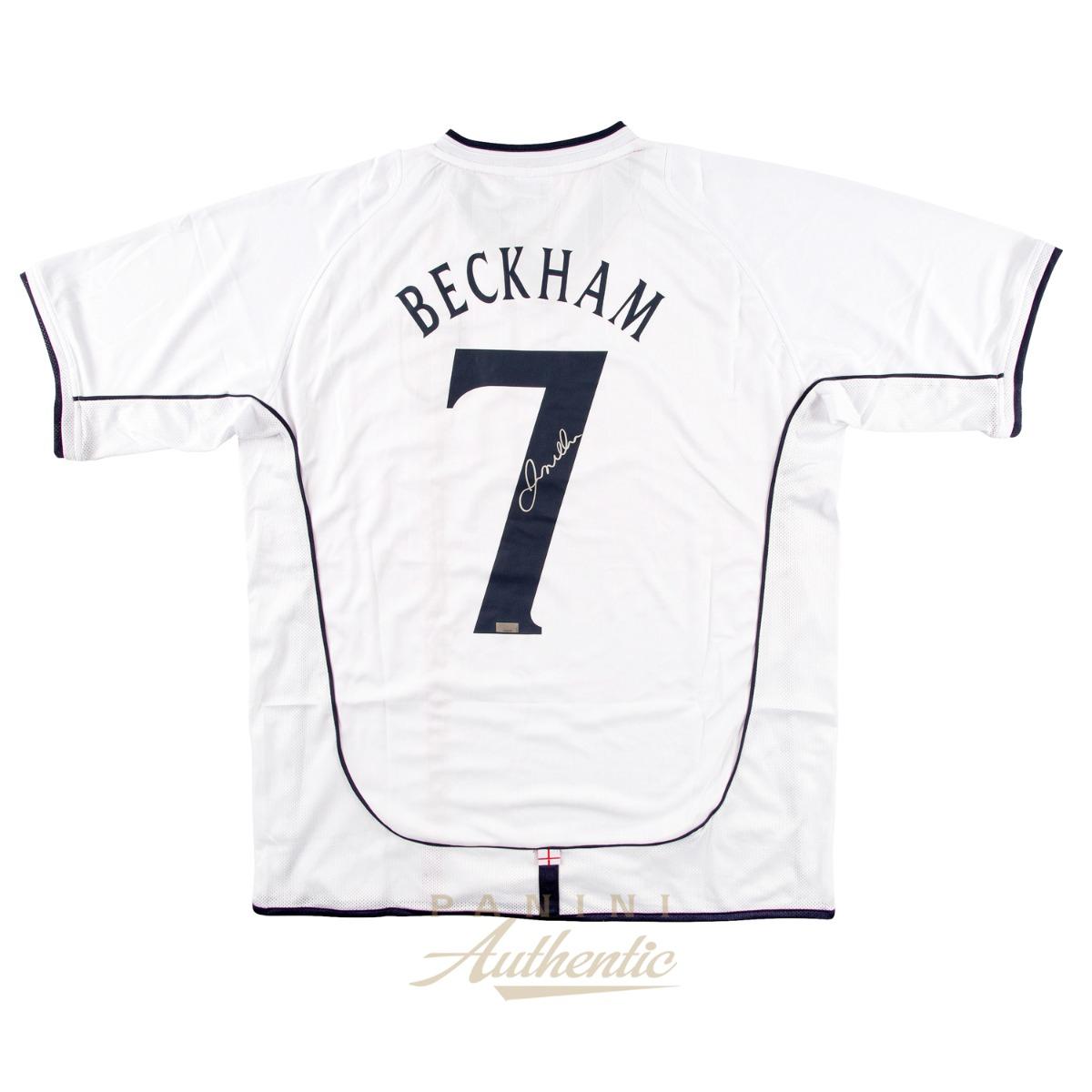 David Beckham Signed England Jersey (Panini) at PristineAuction.com David Beckham Signed England Jersey (Panini) at PristineAuction.com
