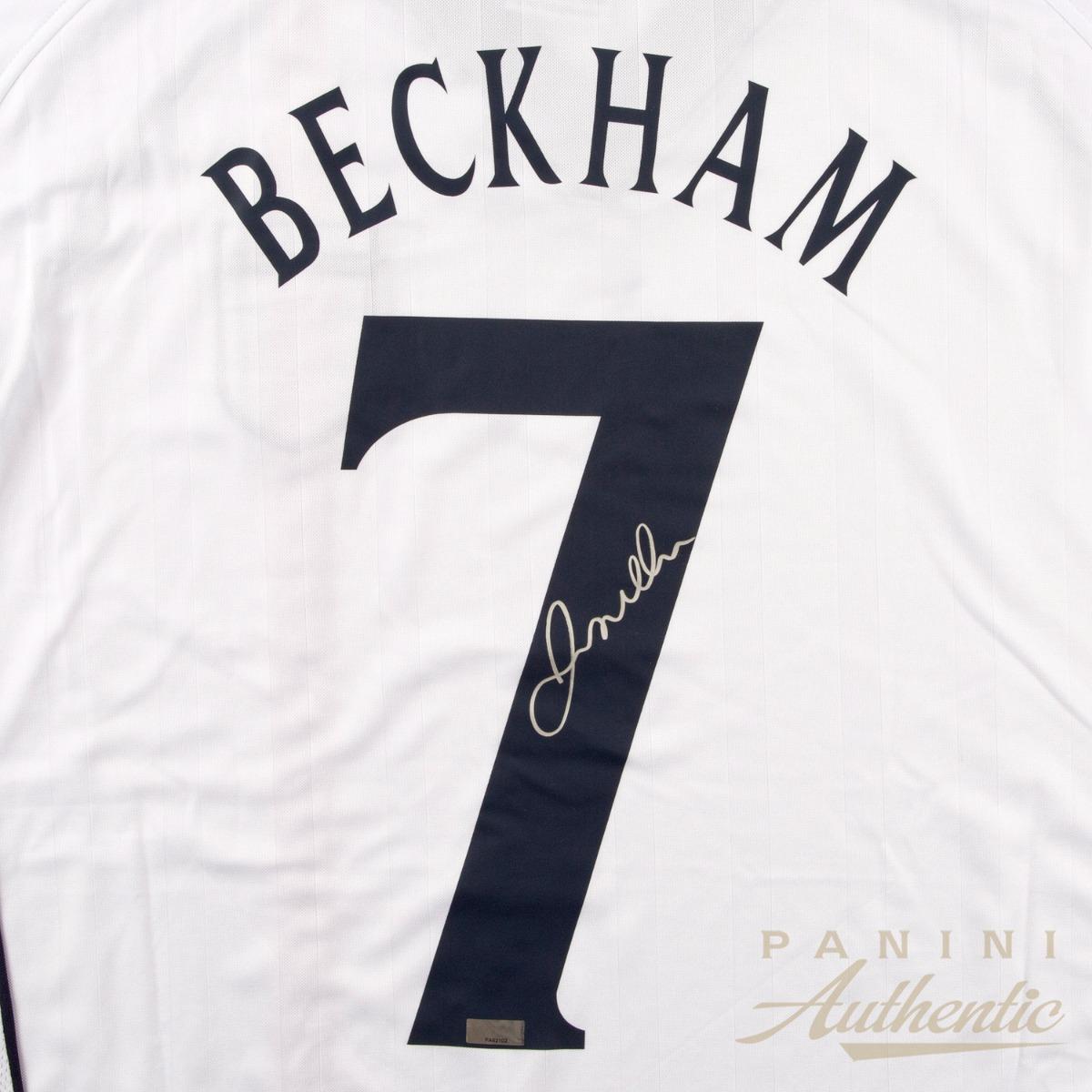 David Beckham Signed England Jersey (Panini) at PristineAuction.com David Beckham Signed England Jersey (Panini) at PristineAuction.com