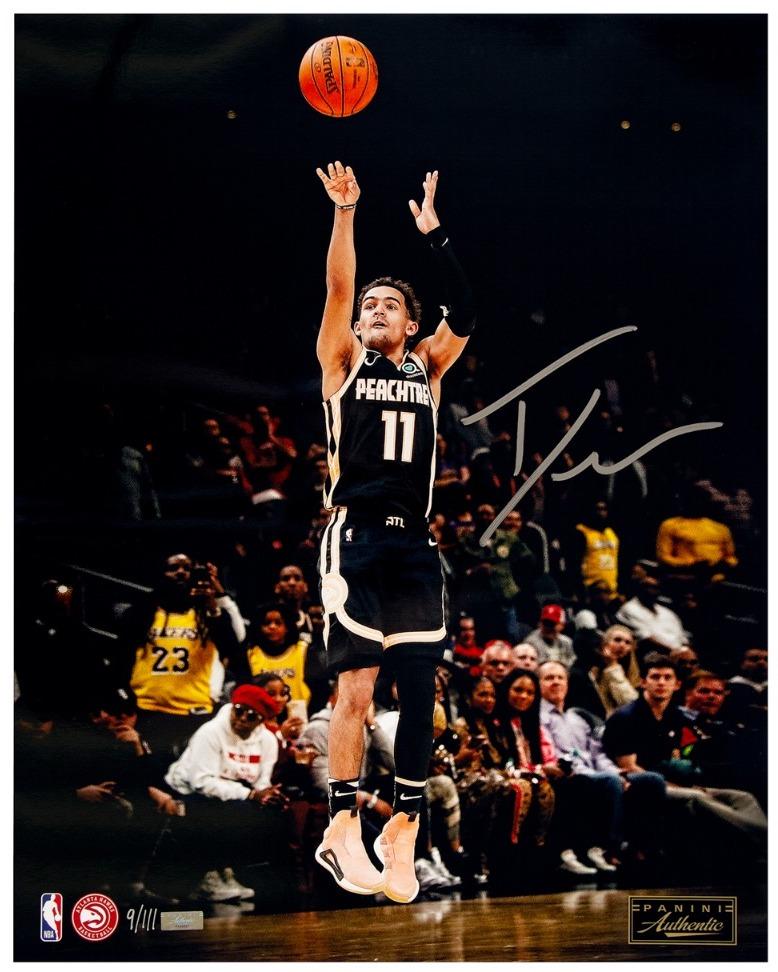 Trae Young Signed Hawks LE 16x20 Photo (Panini) at PristineAuction.com Trae Young Signed Hawks LE 16x20 Photo (Panini) at PristineAuction.com