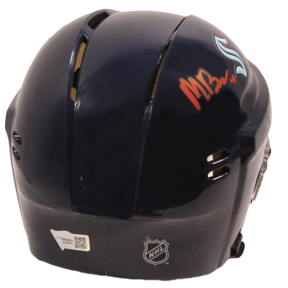 Matt Beniers Signed Kraken Mini Helmet Inscribed "1st Kraken Draft Pick" (Fanatics) at PristineAuction.com Matt Beniers Signed Kraken Mini Helmet Inscribed "1st Kraken Draft Pick" (Fanatics) at PristineAuction.com