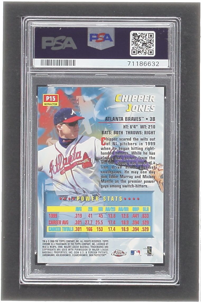 Chipper Jones 2000 Topps Chrome Power Players Refractors #P15 (PSA 10) at PristineAuction.com Chipper Jones 2000 Topps Chrome Power Players Refractors #P15 (PSA 10) at PristineAuction.com