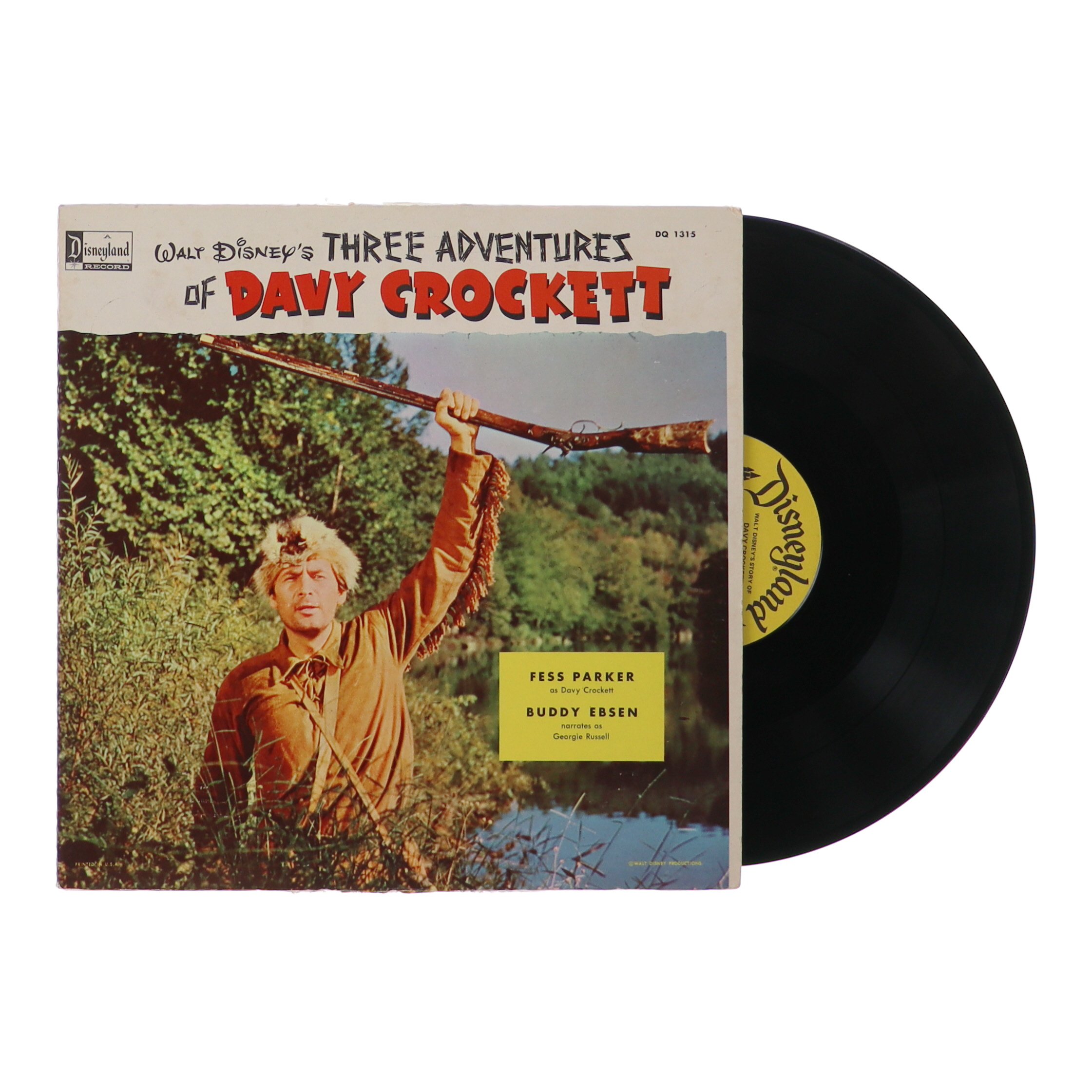 1968 Walt Disney's "Three Adventures Of Davy Crockett" Original Motion Picture Soundtrack Vinyl Record Album at PristineAuction.com 1968 Walt Disney's "Three Adventures Of Davy Crockett" Original Motion Picture Soundtrack Vinyl Record Album at PristineAuction.com