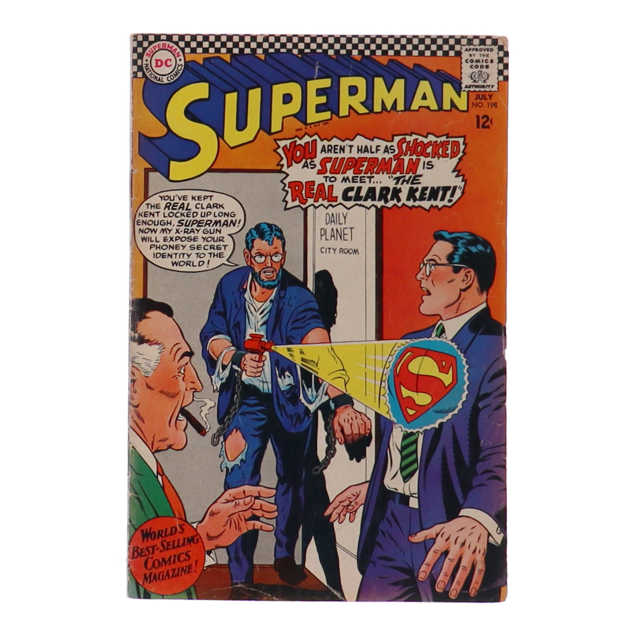 1967 "Superman" #198 D.C. Comic Book at PristineAuction.com 1967 "Superman" #198 D.C. Comic Book at PristineAuction.com
