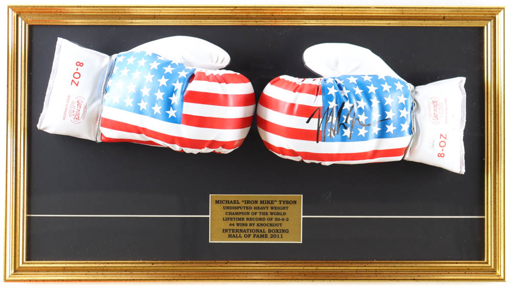 Mike Tyson Signed Custom Framed Everlast Boxing Glove Display (JSA & Tyson) at PristineAuction.com Mike Tyson Signed Custom Framed Everlast Boxing Glove Display (JSA & Tyson) at PristineAuction.com