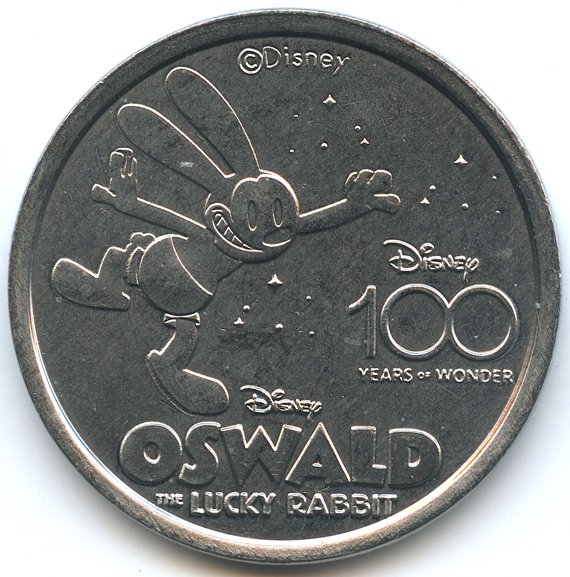 Oswald 100th Anniversary Disney Limited Edition Medallion (Disneyland Park Exclusive) at PristineAuction.com Oswald 100th Anniversary Disney Limited Edition Medallion (Disneyland Park Exclusive) at PristineAuction.com