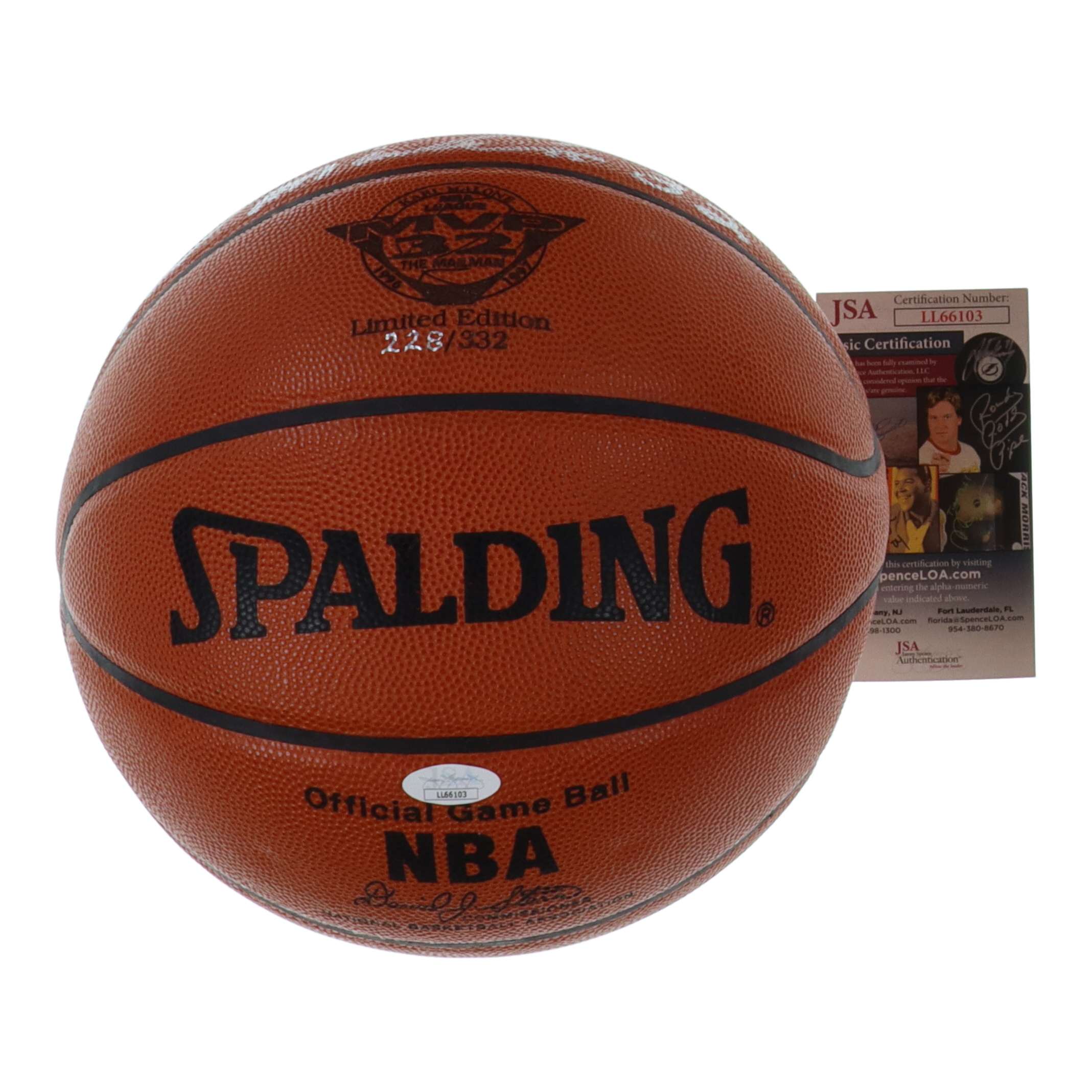 Karl Malone Signed LE Spalding Basketball (JSA) at PristineAuction.com Karl Malone Signed LE Spalding Basketball (JSA) at PristineAuction.com