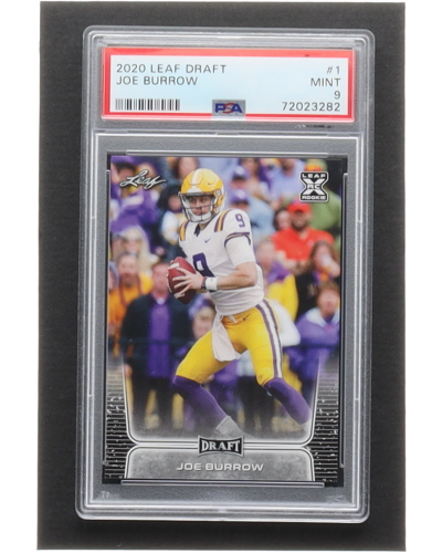 Joe Burrow 2020 Leaf Draft #1 RC (PSA 9) at PristineAuction.com Joe Burrow 2020 Leaf Draft #1 RC (PSA 9) at PristineAuction.com