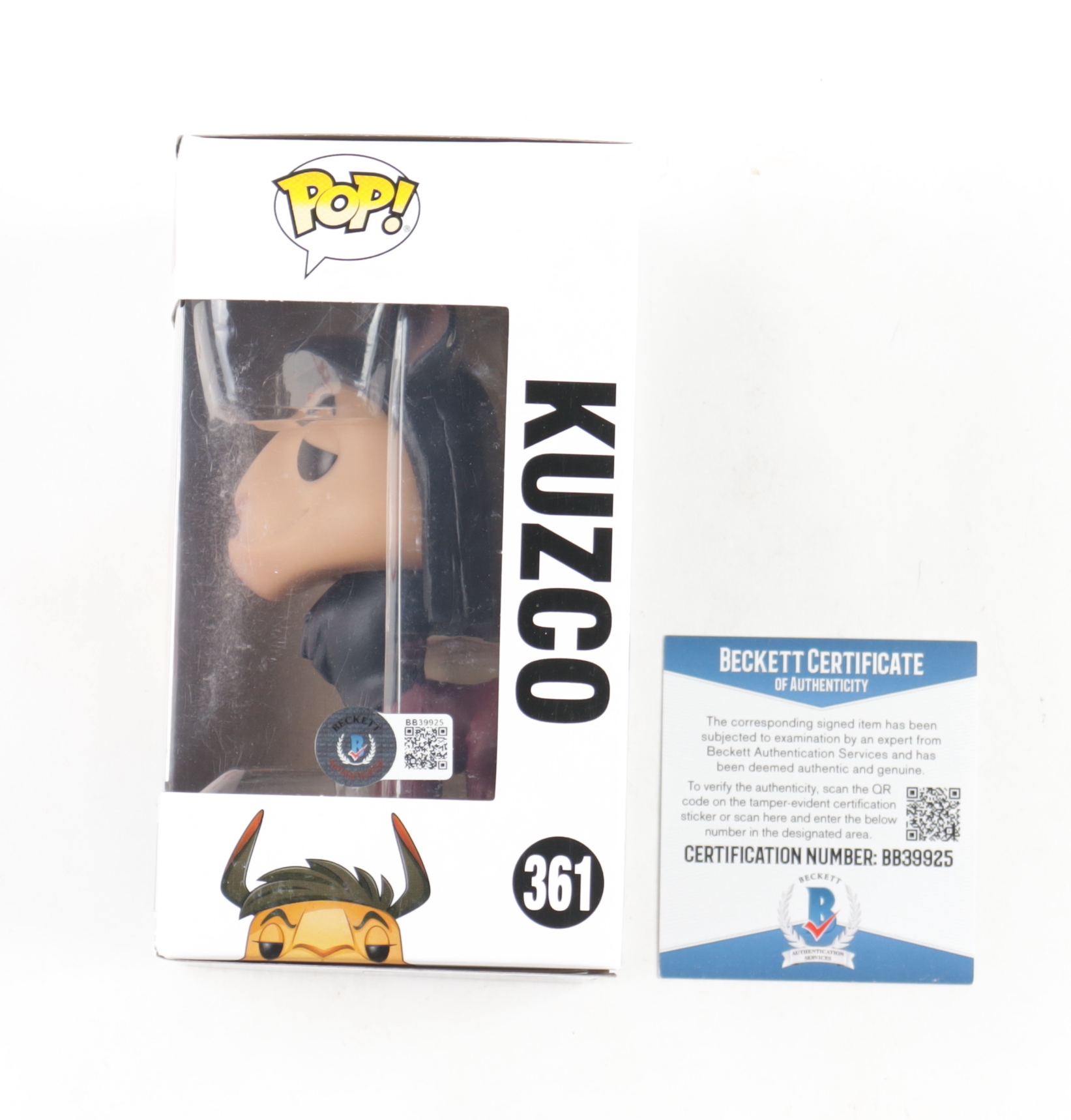 David Spade Signed Disney "The Emperor's New Groove" #361 Kuzco Funko Pop! Vinyl Figure (Beckett) at PristineAuction.com David Spade Signed Disney "The Emperor's New Groove" #361 Kuzco Funko Pop! Vinyl Figure (Beckett) at PristineAuction.com