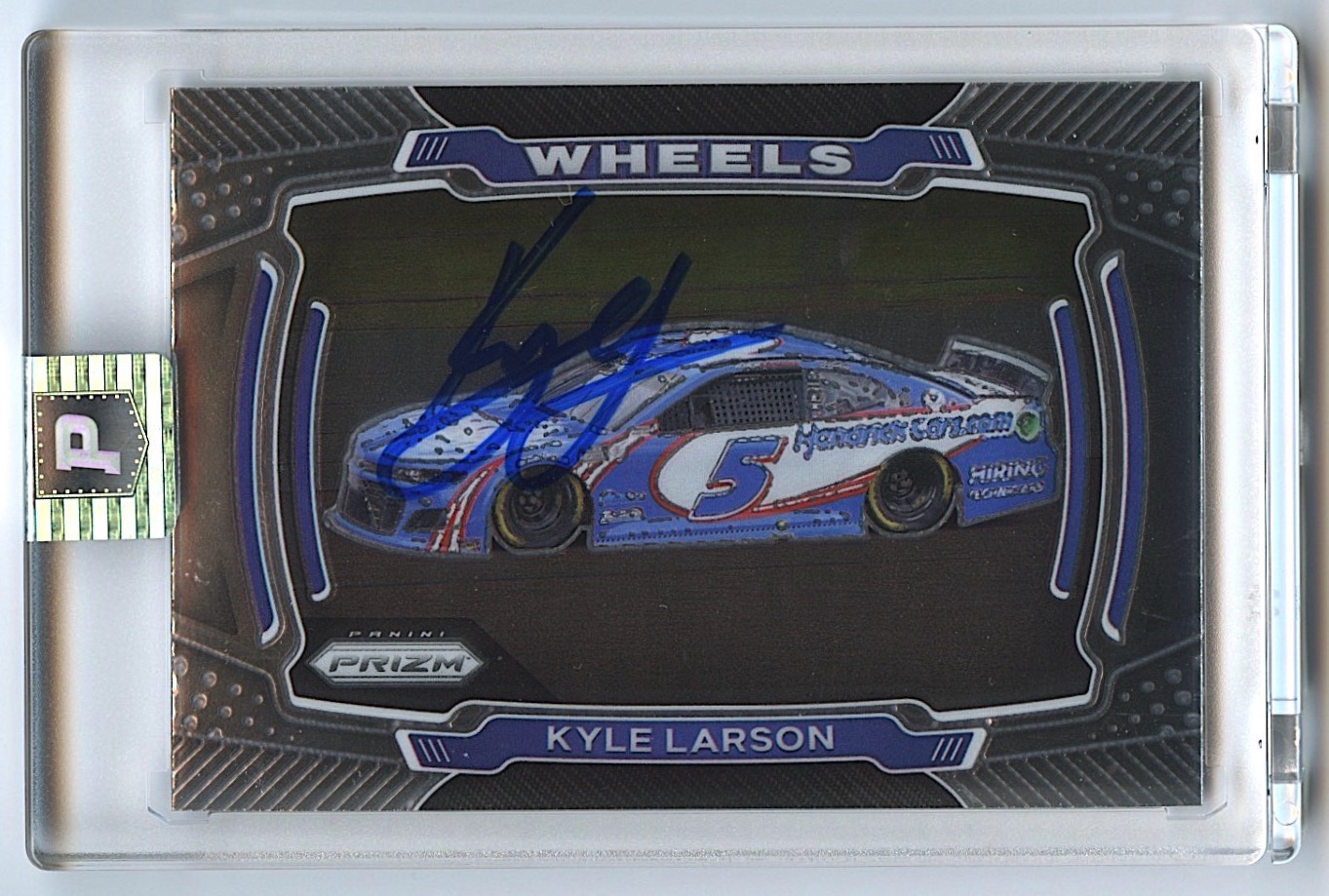 Kyle Larson Signed 2021 Prizm Wheels #69 NASCAR Trading Card (PA Encapsulated) at PristineAuction.com Kyle Larson Signed 2021 Prizm Wheels #69 NASCAR Trading Card (PA Encapsulated) at PristineAuction.com