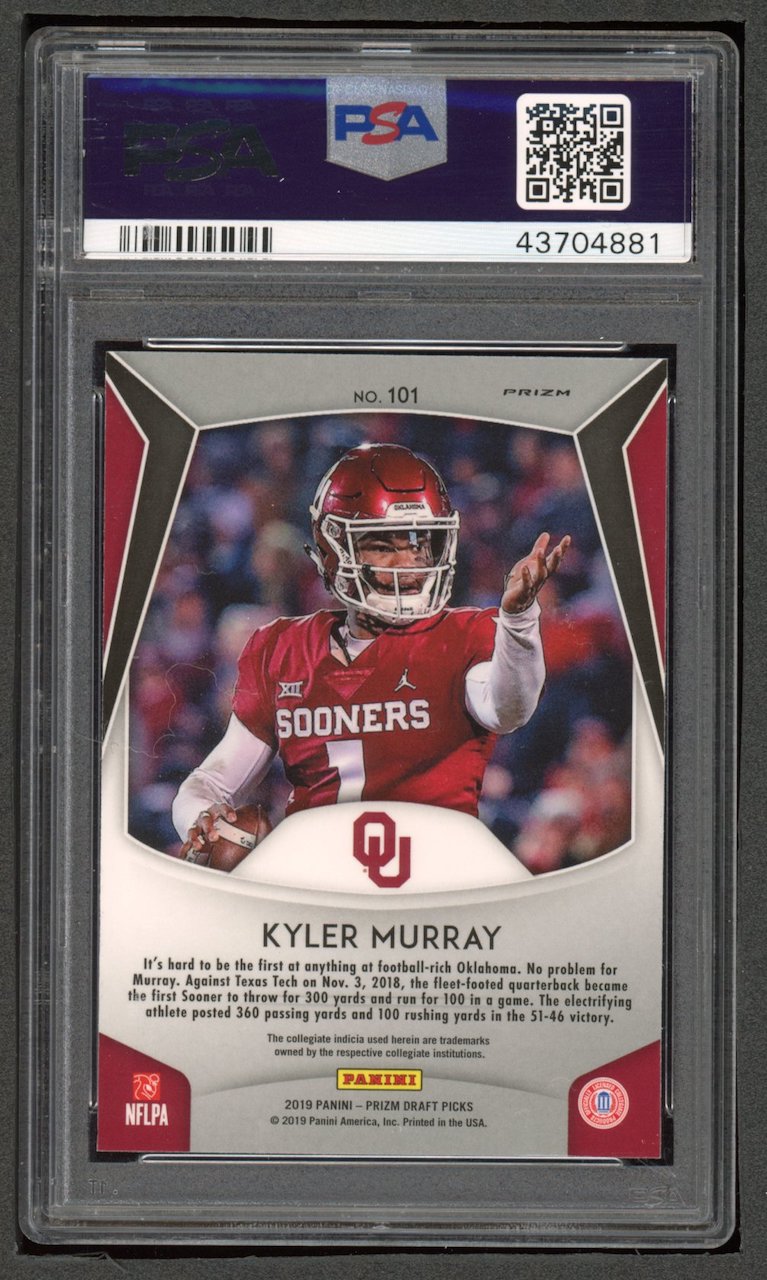 Kyler Murray 2019 Panini Prizm Draft Picks Prizms Pink Pulsar #101 (PSA 10) at PristineAuction.com Kyler Murray 2019 Panini Prizm Draft Picks Prizms Pink Pulsar #101 (PSA 10) at PristineAuction.com