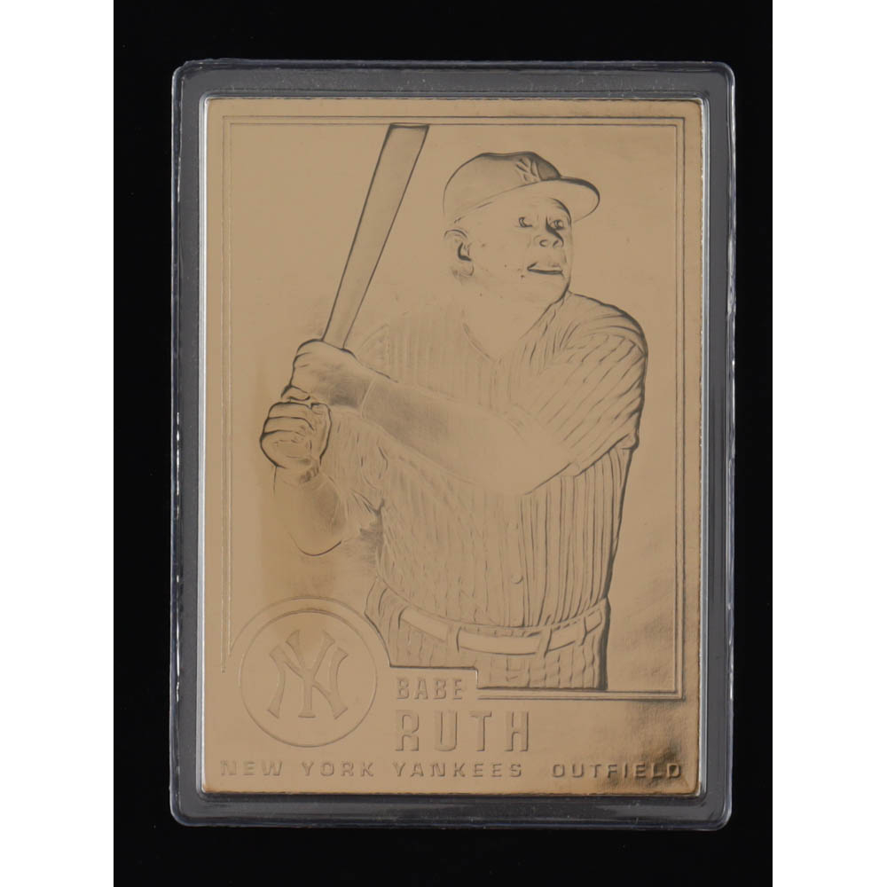 Babe ruth 1996 cmg worldwide 23kt gold card 30 pristine auction