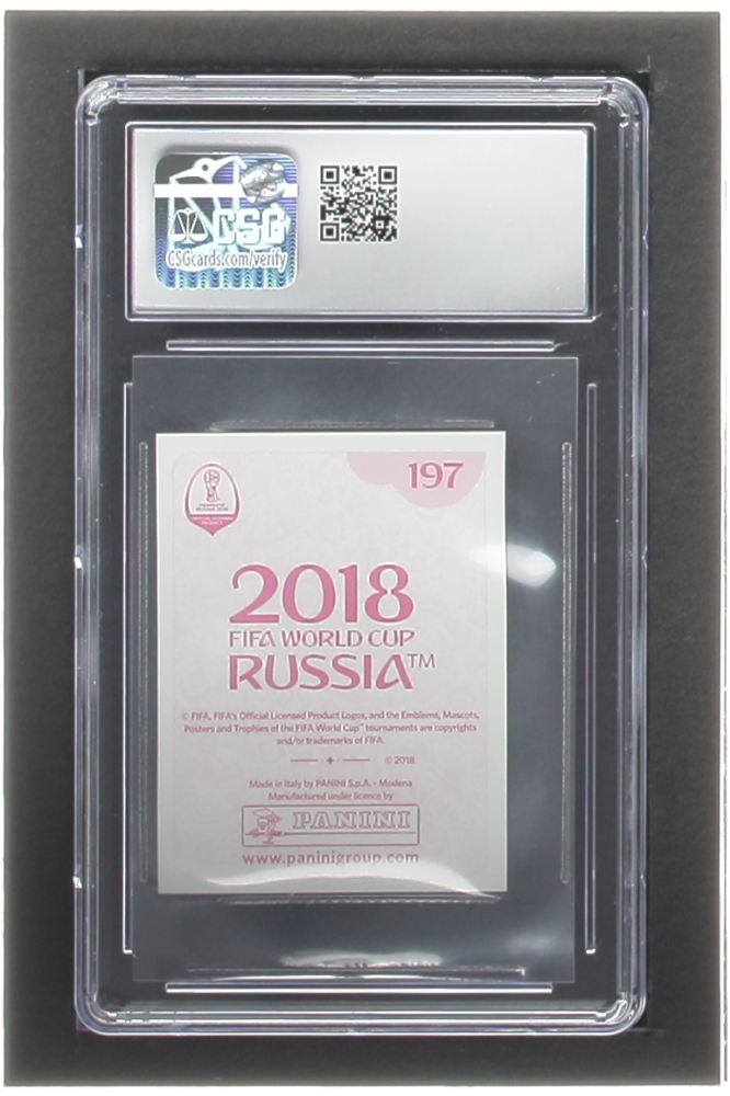 2018 Panini World Cup Stickers Kylian Mbappé #209 Rookie - Black Back Psa 9 Graded Sticker