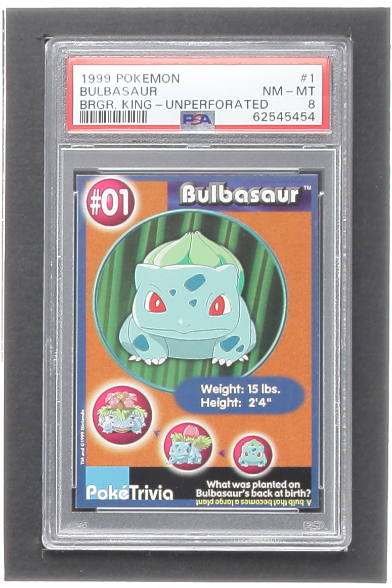 Bulbasaur 1999 Pokemon Burger King #1 (PSA 8) | Pristine Auction