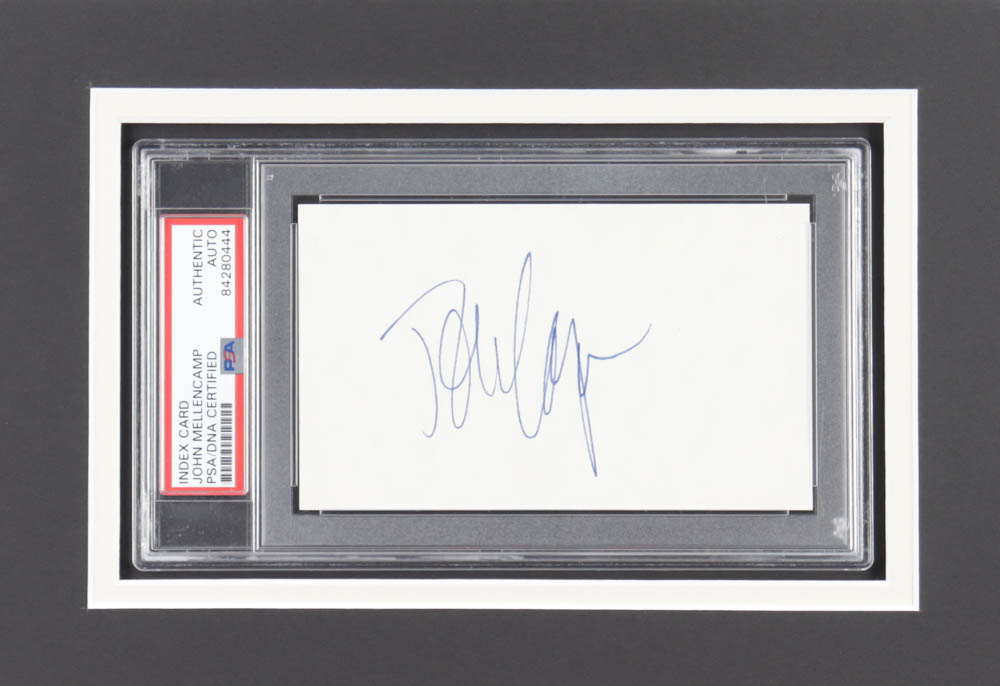 John Mellencamp Signed 14x18 Custom Matted Cut Display (PSA) at PristineAuction.com John Mellencamp Signed 14x18 Custom Matted Cut Display (PSA) at PristineAuction.com