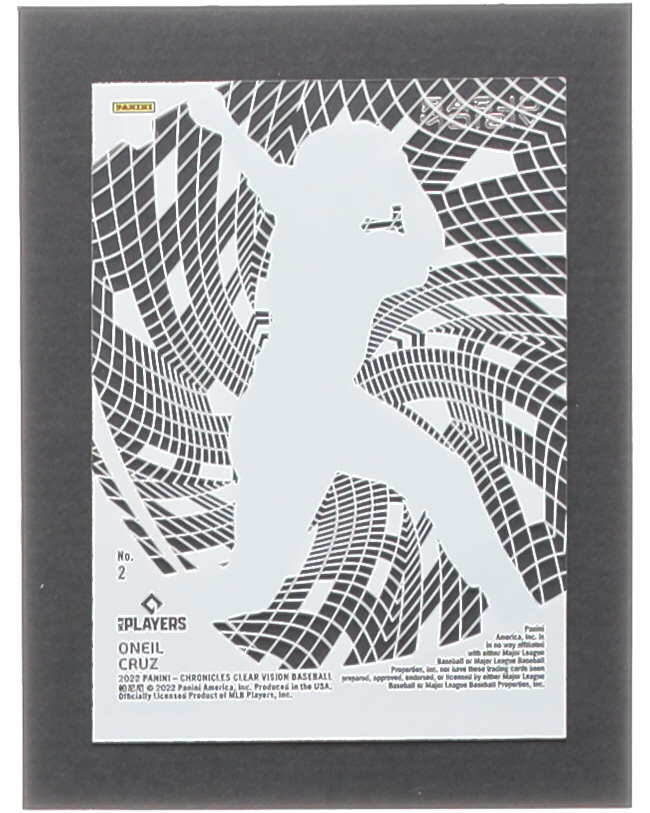 Oneil Cruz 2022 Panini Chronicles Clear Vision #2 RC at PristineAuction.com Oneil Cruz 2022 Panini Chronicles Clear Vision #2 RC at PristineAuction.com