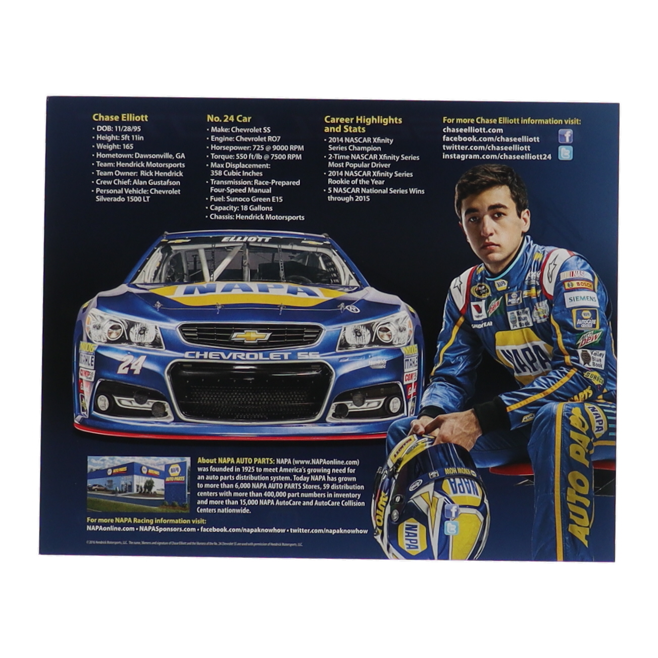 Chase Elliott Signed NASCAR 8x10 Photo (Beckett) at PristineAuction.com Chase Elliott Signed NASCAR 8x10 Photo (Beckett) at PristineAuction.com
