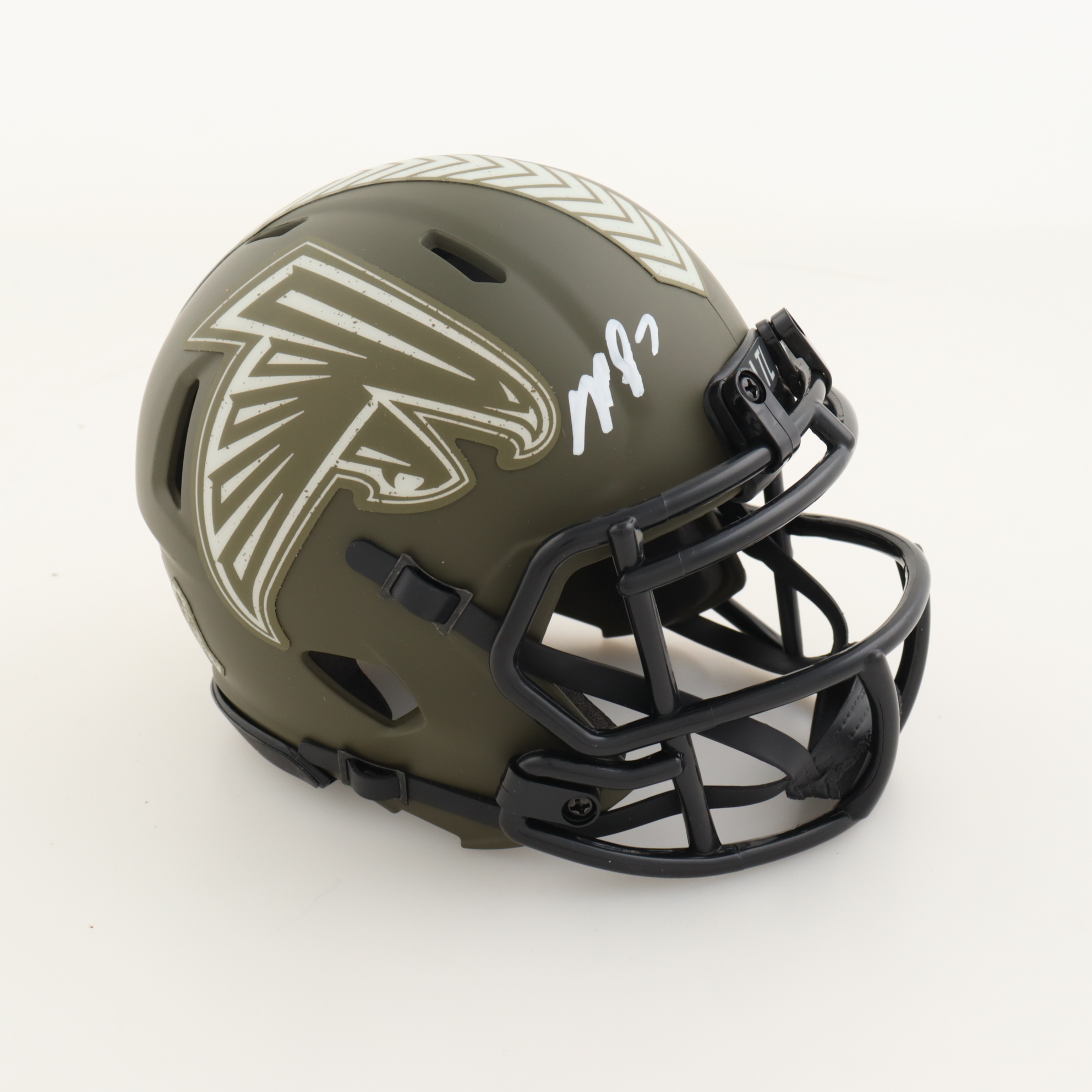 Michael Vick Signed Falcons Salute To Service Alternate Speed Mini Helmet (Beckett) at PristineAuction.com Michael Vick Signed Falcons Salute To Service Alternate Speed Mini Helmet (Beckett) at PristineAuction.com