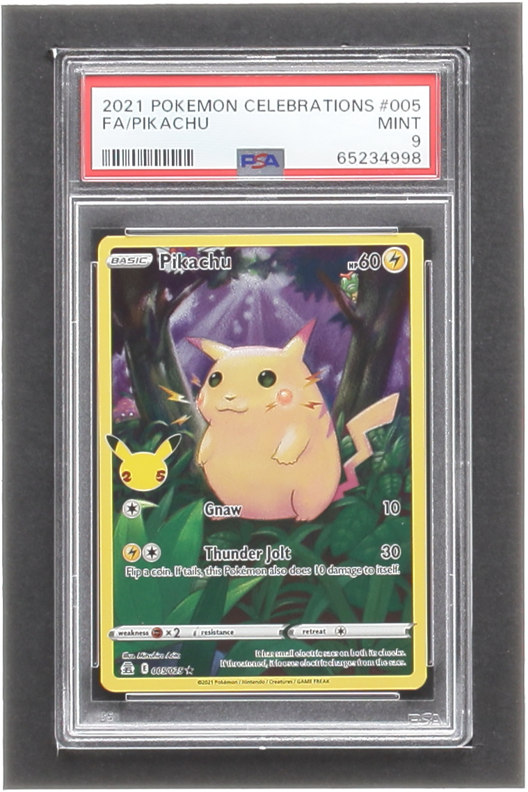 Pikachu 2021 Pokemon Celebrations #5 Holo (PSA 9) at PristineAuction.com Pikachu 2021 Pokemon Celebrations #5 Holo (PSA 9) at PristineAuction.com