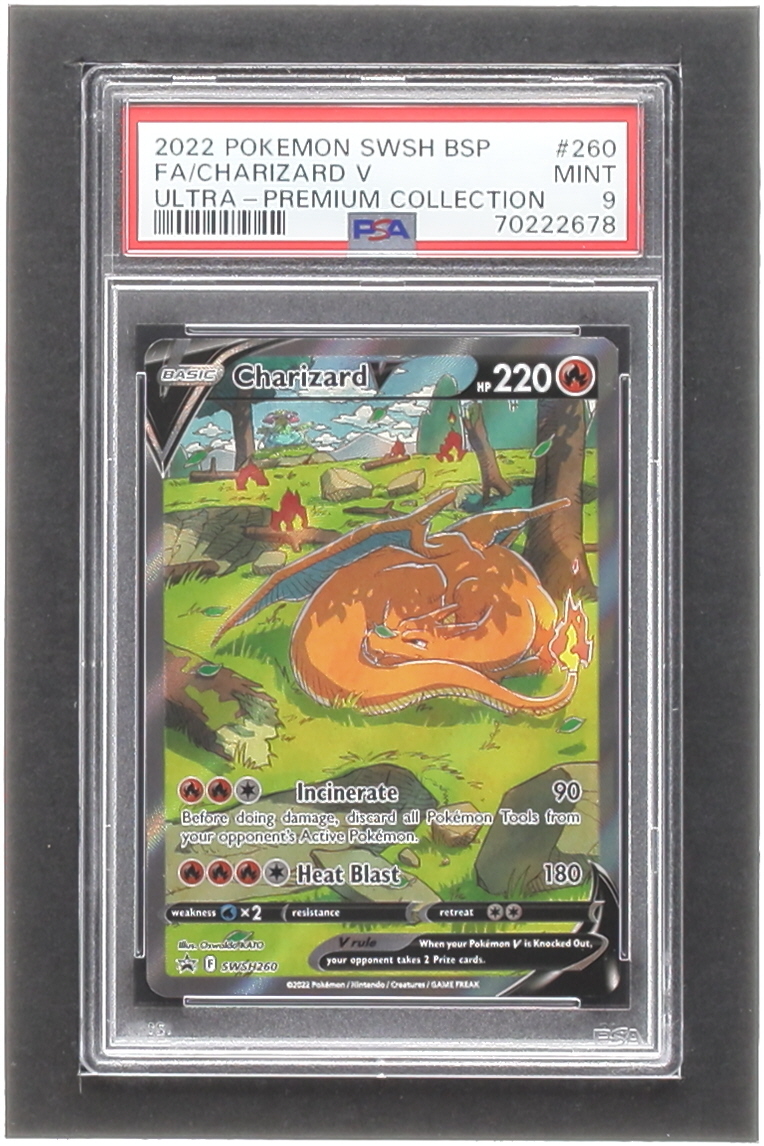 Charizard V 2019-22 Pokemon Sword and Shield Black Star Promos #SWSH260 (PSA 9) at PristineAuction.com Charizard V 2019-22 Pokemon Sword and Shield Black Star Promos #SWSH260 (PSA 9) at PristineAuction.com