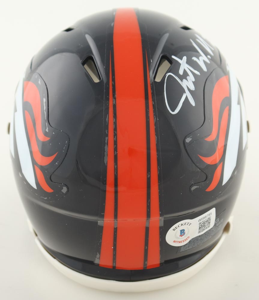 Javonte Williams Signed Broncos Speed Mini Helmet (Beckett) at PristineAuction.com Javonte Williams Signed Broncos Speed Mini Helmet (Beckett) at PristineAuction.com