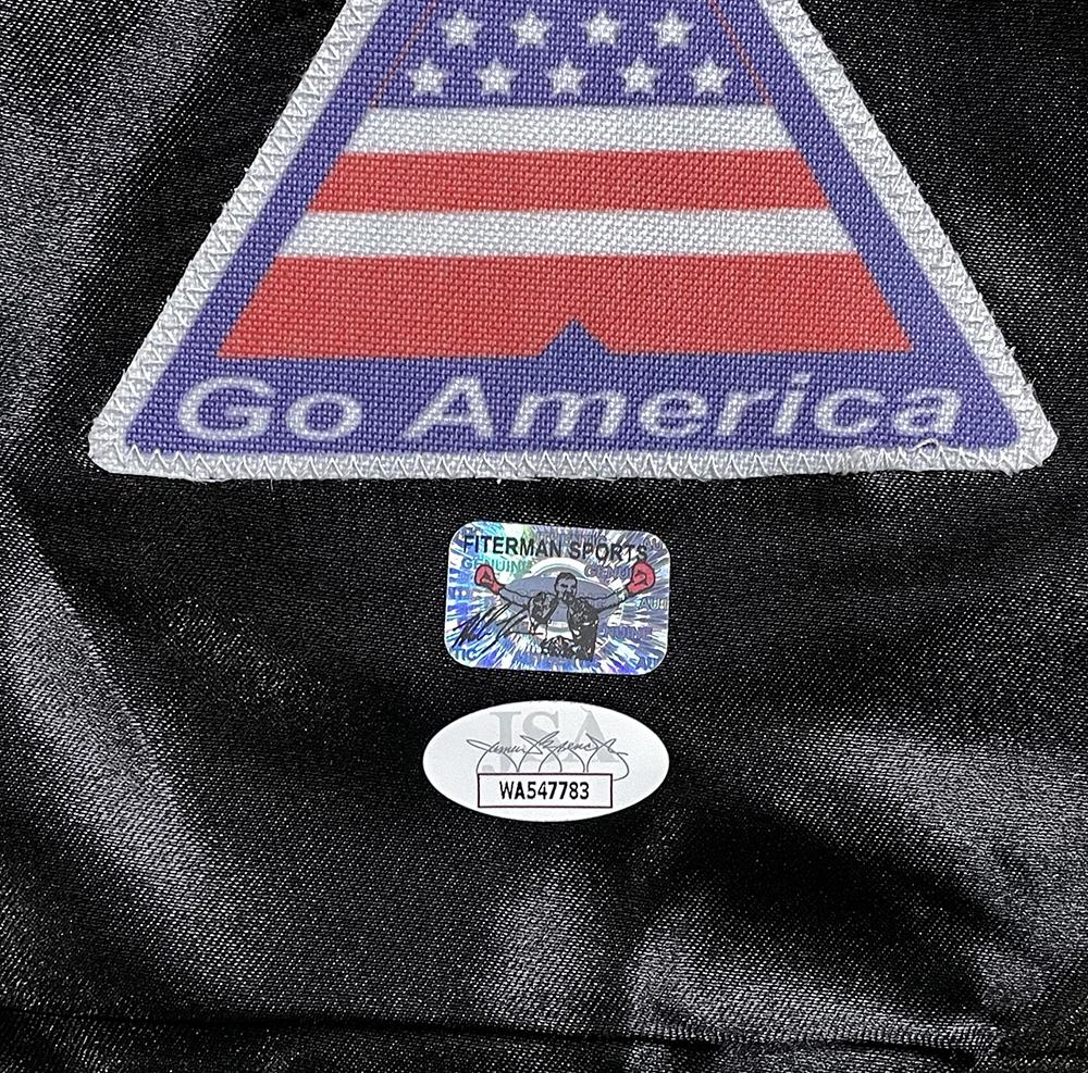 Mike Tyson Signed Olympic Boxing Trunks (JSA) at PristineAuction.com Mike Tyson Signed Olympic Boxing Trunks (JSA) at PristineAuction.com